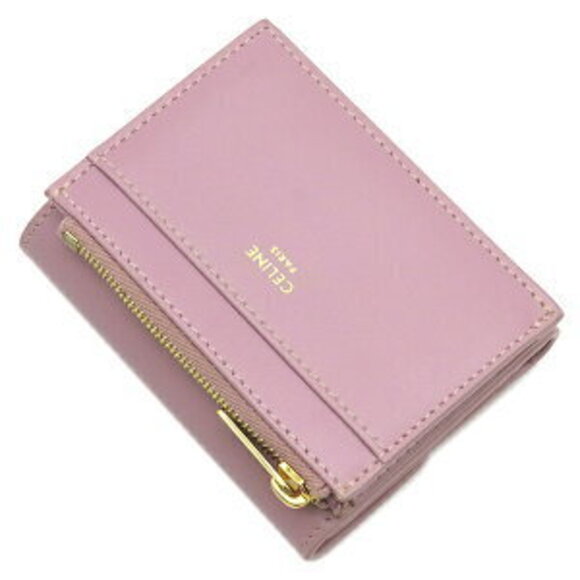 Celine Handbags - Celine wallet compact pink leather Triomphe coin